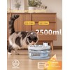 Wireless Cat Water Fountain [with Stainless Steel Tray], 84oz/2.5L Pet