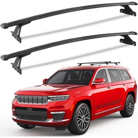KINGGERI 220lbs Roof Racks Cross Bars Fit for Jeep Grand Cherokee L 2021-2026 & Grand Cherokee 2022-2026, Heavy Duty All Metal Aluminum Roof Rails Crossbars Luggage Cargo Carrier SUV Accessories