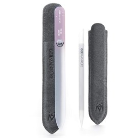 GERmanikure Glass Cuticle Stick & Nail File Bundle - Pro Manicure Set