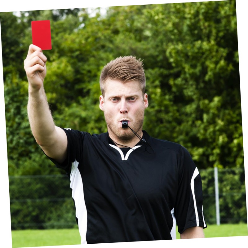 Kisangel 2 Sets Pvc Soccer Referee Cards Red Yellow Multi-purpose