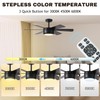 SHOWDI 42 Inch Ceiling Fan with Lights and Remote, 6