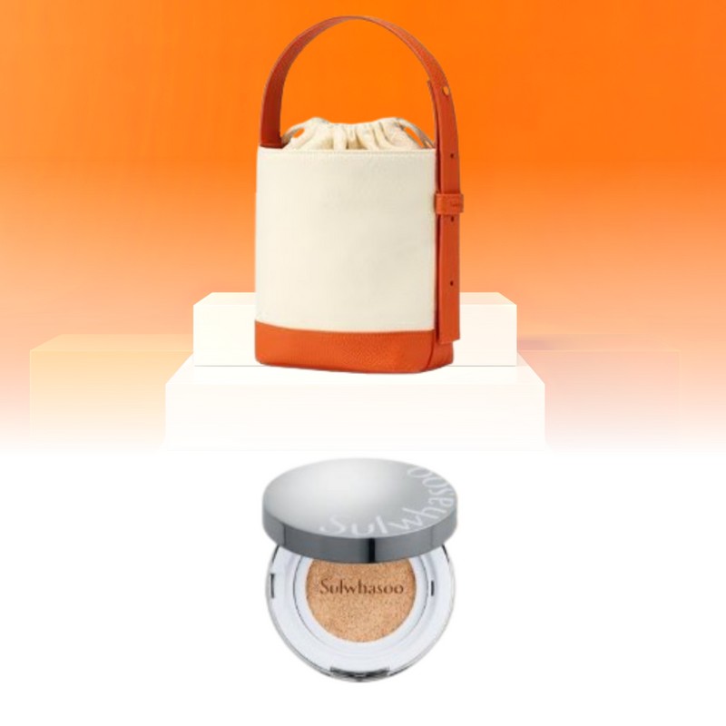 Sulwhasoo 설화수 버킷백&설화수 퍼펙팅 쿠션 미니 21N1 베이지 5g 세트