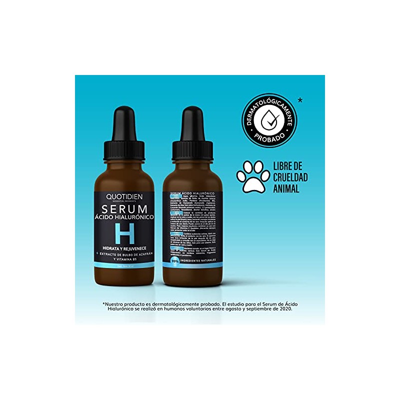 Serum Ácido Hialurónico Facial + Vitamina B5 + Extracto de