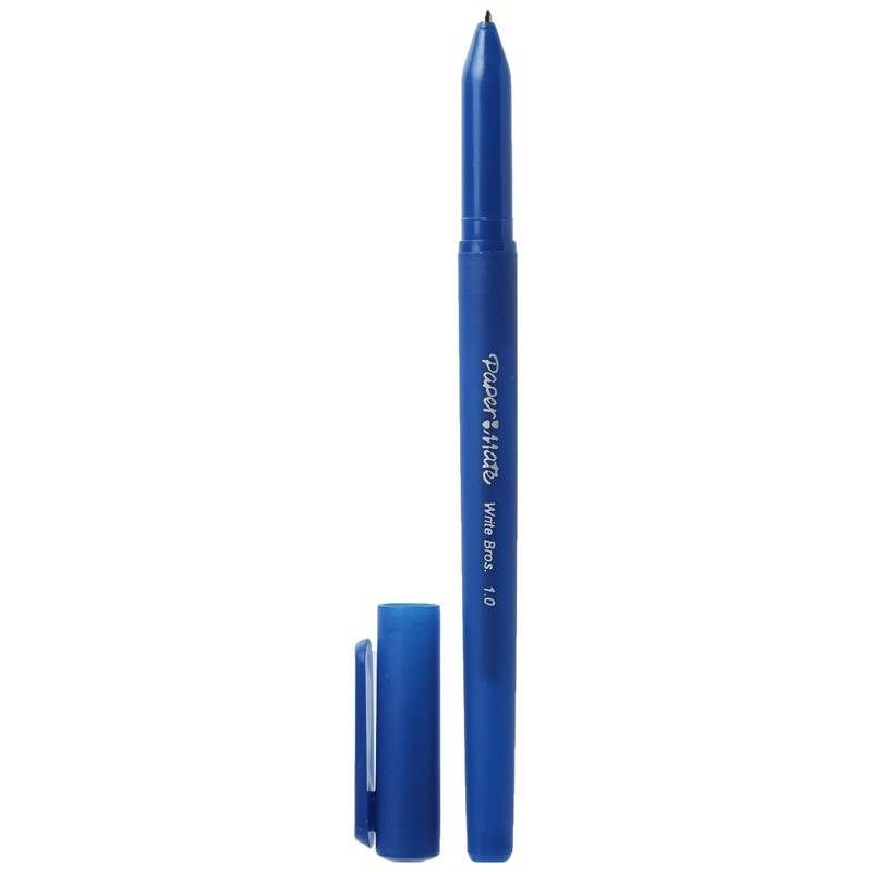Paper Mate Write Bros Ballpoint Pens, Medium Point (1.0mm), Blue,