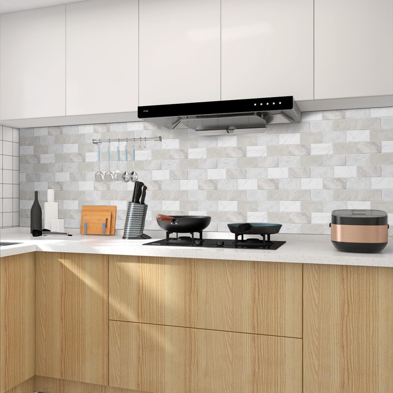 BSABSAQAA 10 Sheets Peel and Stick Backsplash for Kitchen 12"X12"