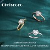 Chriscoco 925 Sterling Silver Ring for Women Gold Love Heart