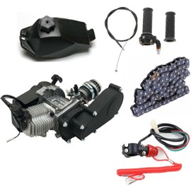 49cc 2 Stroke Mini Engine Motor Kit, Air-Cooled Racing Engine for Pocket Bicycle Mini Off-Road Vehicle ATV (Us Stock) (Model 1)