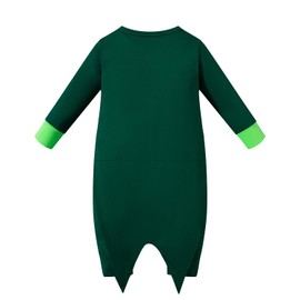 QIKUBI Baby Boys St. Patricks's Day Romper Infant Leprechaun Costume St. Patricks's Day Outfit With Hat (Green,6-12M)