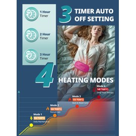 Slimpal - Almohadilla térmica portátil para calambres de período, almohadilla térmica inalámbrica para aliviar los calambres menstruales, cinturón de calor eléctrico recargable, regalos para su mujer,