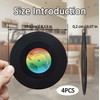 Soundzero Pack of 12 Retro Vinyl Record Coasters, Retro Coffee