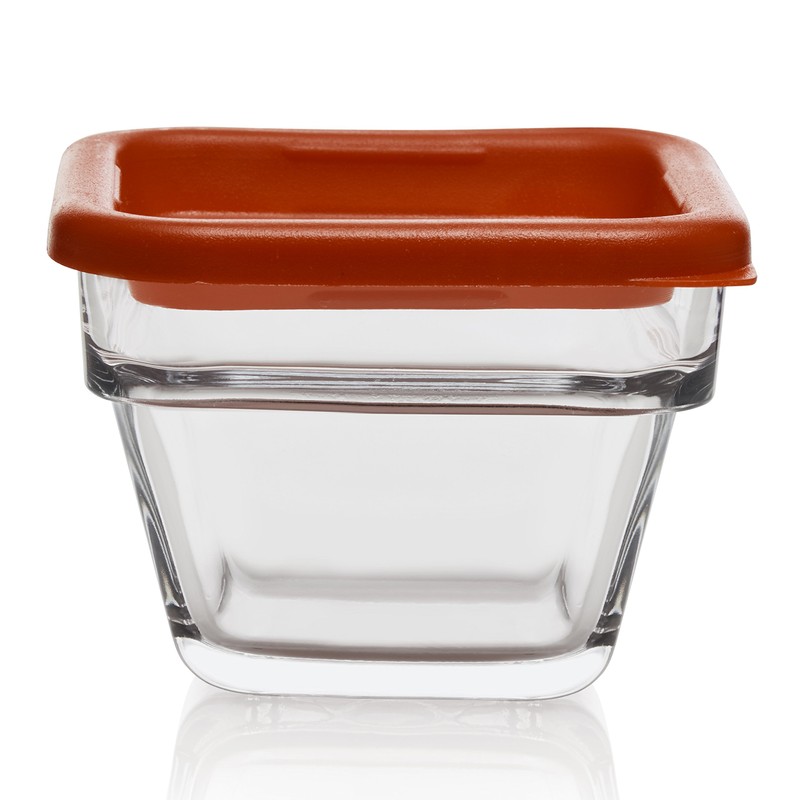 Libbey Stack It Medium Glass Storage Containers with Lids, Set