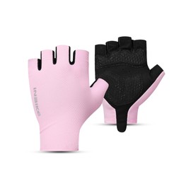 INBIKE KUTOOK Fitness Gloves Training Sports Strength Gym Women Short Finger Fingerless Shock Absorber with Palm Padding for Crossfit Bodybuilding Pink 2XL