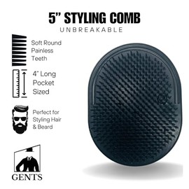 GENTS - Cepillos de pelo de palma – Peines de peinado portátiles coloridos para todo tipo de cabello, agarre ergonómico para un uso fácil, juego de 8 
