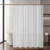 Checkered Shower Curtain - Black Line White Check Shower Curtain,