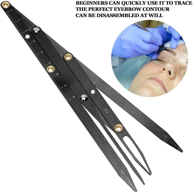 Regla de cejas Microblading Tatuaje Regla de cejas Medición de