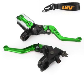 LKV Motorcycle Clutch Brake Levers Set - Universal 7/8" 22mm Handlebar Brake Master Cylinder Clutch Lever Left & Right Set for Honda Yamaha Kawasaki Suzuki