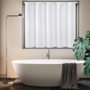 EMLTHORY White Short Bathroom Window Curtain 36x24 inches,Small Narrow Short