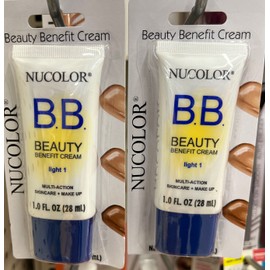 Benefit Nucolor Beauty Benefit B.B. Cream Foundation Light  1 - 1oz - Lot of 2