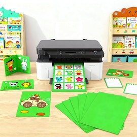Pikalon 30 Sheets Green Cardstock 8.5 x 11 Inches, 67lb/180 gsm Premium Colored Printer Card Stock Paper for Invitations Menus Wedding DIY Craft Party Decorations School Student Supplies (Green)