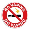 2 x 10cm No Vaping Sign Vinyl Stickers - Warning