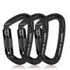 BEIFENG Auto Locking Carabiner 25KN Professional Rock Climbing Carabiner Obtained