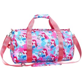 Gym Travel Duffle Bag for Girls - Gymnastics Sports Dance Bag with Shoe Compartment & Wet Pocket Panda Kids Travel Bag Teens Weekender Sleepover Carry On Bag
