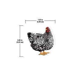 WIRESTER Set of 2 Fresh Scented Car Air Freshener Vent Clip, Decorative Accessories, Interior Decoration for Cars - Wyandotte Chicken, Golden Wyandotte Chicken