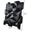 Art3d PVC 3D Diamond Wall Panel Jagged Matching-Matt Black, for