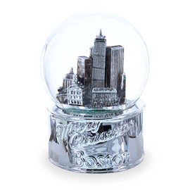 San Francisco Landmarks with Silver Base Water Snow Globe