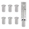 UFURMATE Door Latch Dust Protector, 6PCS Stainless Steel Silver Barrel