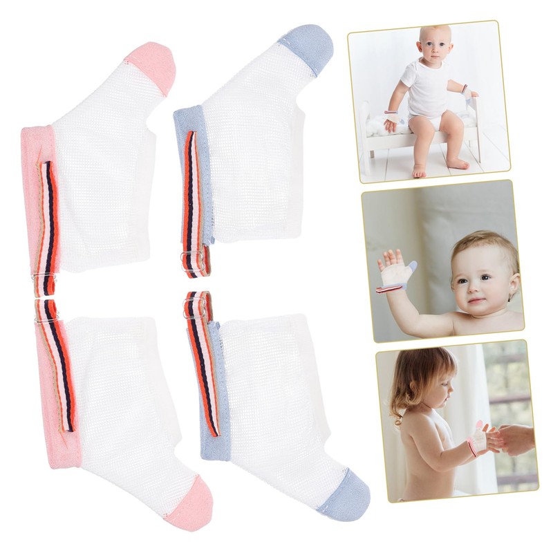 Gatuida 2pairs Adjustable Finger Sucking Gloves Boy Girl Thumb Protector