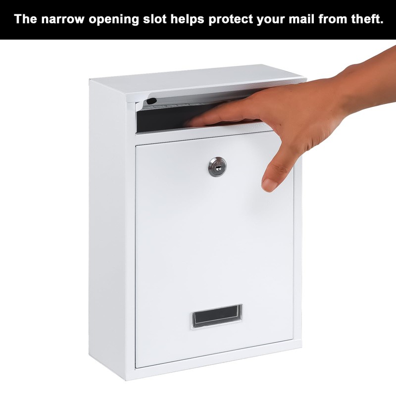 KYODOLED Key Lock Mailboxes for Outside, Locking Wall Mount Mailbox,
