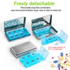 EYIDADAE Pill Organizer with 3 Compartments 7 Day Metal Pill