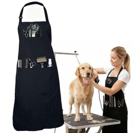 Gliitatu Delantal de aseo para perros, delantal impermeable para peluquería de perros, delantal de peluquería resistente al pelo para salón (1 unidad)