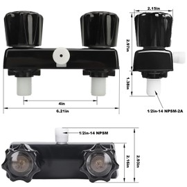 RV Shower Faucet with Handheld Shower Head and Hose Diverter Designed for RVs and Campers Ideal for Comfortable and Convenient Showering Experience Durable Construction
