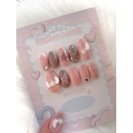 Choconara Berry Star Handmade Nail Tips - Ballerina / 초코나라 베리별 수제네일팁 - 발레리나