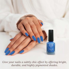 P2P Nails Vegan Neon Nail Gel Polish - Natural Shine Scratch Free Gel Polish - Quick Dry Nail Polish - Smooth Texture Nail Gel in Vibrant Colors - Long Lasting Nail Art Gel Polish (Cornflower)