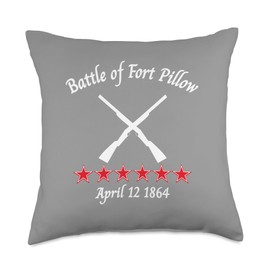 The Battle of Fort Pillow Tennessee 1863 Civil Battles War Throw Pillow