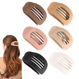 4 PCS Flat Hair Clips, Hair Claw Clips, Suitable for Coarse and Fine Hair Types, Comfortable Curved Flat Hair Clip, Suitable for Lying Down, Driving, And Other Scenarios