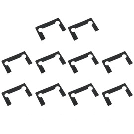 ZZHXSM 10PCS Glass Hinge Replacement Glass Door Cabinet Display Cabinet Clip Black Glass Door Hinge Replacement Grid Adhesive Pad 85x48MM Suitable for Shower and Kitchen Glass Hinge Decorative