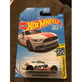 Hot Wheels 2018 50th Anniversary HW Speed Graphics 2015 Ford Mustang GT 222/365, White