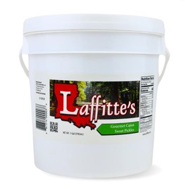 Laffitte's Sweet Hot Cajun Pickle Slices 32 Ounce Jar | Perfect On Your Burgers and Sandwiches | Meats On The Grill | Add A Perfect Crispy Kick To Any Entree (1 Gallon Bucket)