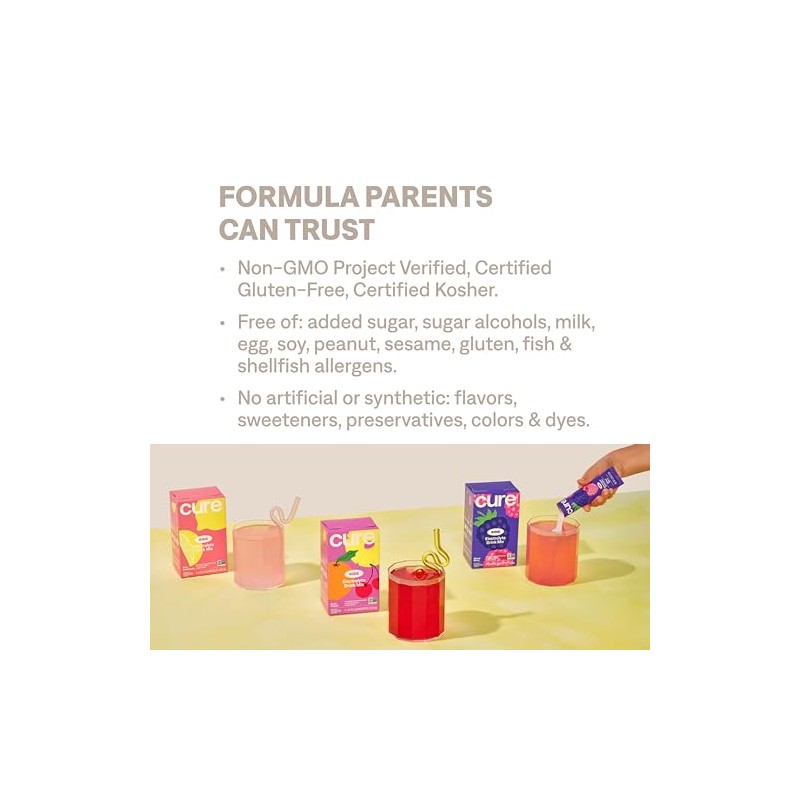 Cure Hydration Mezcla Bebidas Electrolíticas Niños Rehidratación Formulada Por Pediatra
