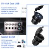IZTOSS 4 Gang Aluminum Push Button Switch Panel with 5V/4.8