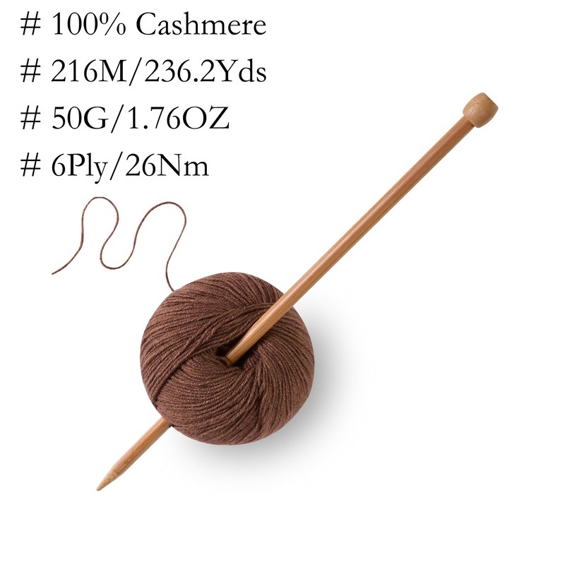 Gisimo 100% Inner Mongolian Cashmere Yarn, 6-Ply Luxurious and Soft