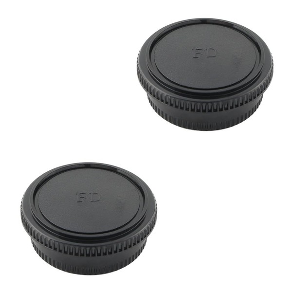 2 Pack Rear Lens Cap and Camera Body Cap Cover