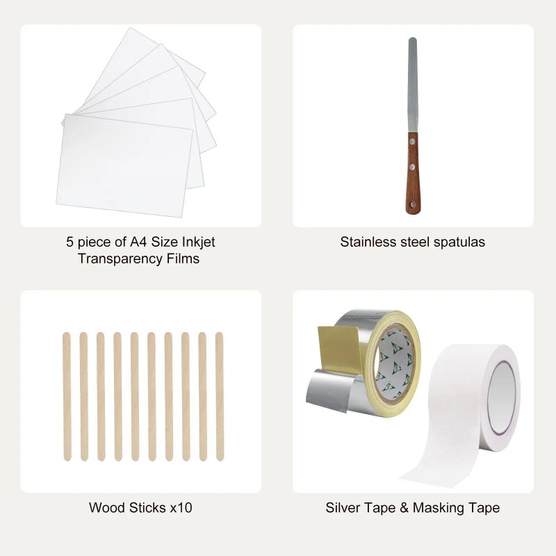 Screen Printing Kit with 2 Aluminum Silk Screen Printing Frames