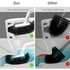 HAMITOR Toilet Bowl Brush Holder Set: Bathroom Deep Cleaning Toilet