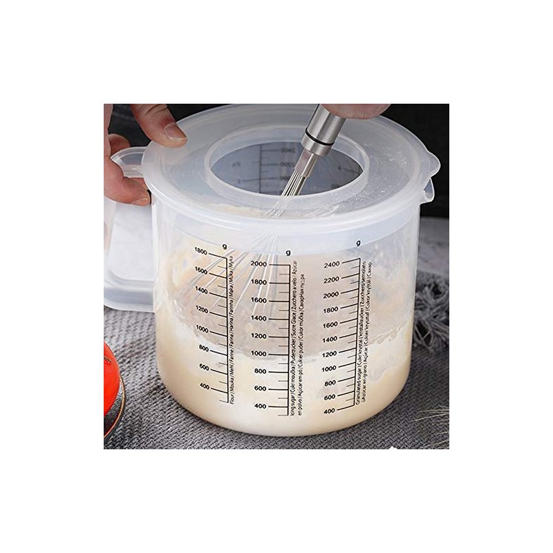 PRATYAHARA Plastic Ounce Measuring Cups and Mixing Pitcher for Baking
