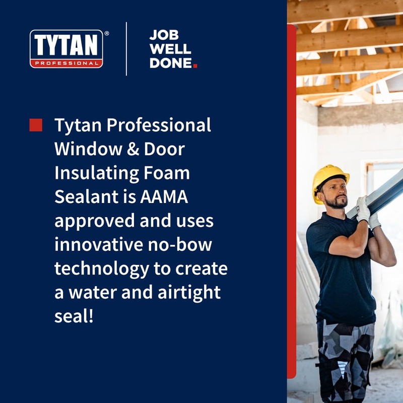 Window & Door Insulating Foam Sealant with No-Bow Technology, High